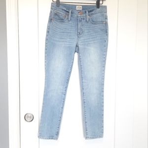 J. Crew 9" High-Rise Toothpick Jeans Light Wash